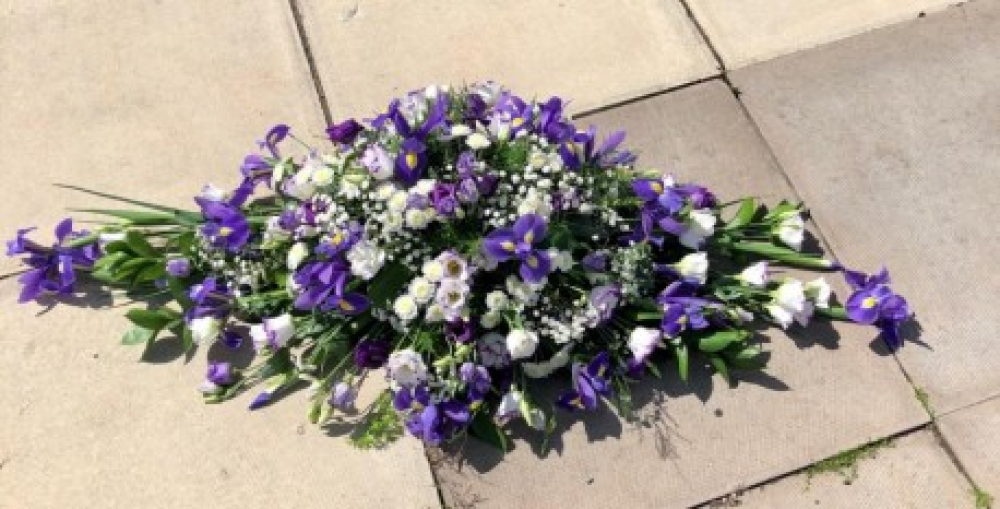 Purple and White 2ft Double-ended Spray