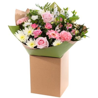 Eternal Blush - Soft, graceful, and timeless — Eternal Blush is a beautiful blend of pink and white tones, presented with elegant simplicity. This bouquet brings a gentle touch of beauty to any occasion.